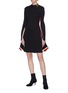 Figure View - Click To Enlarge - ELLERY - 'Dada' split sleeve stripe outseam knit dress