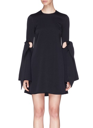 Main View - Click To Enlarge - ELLERY - 'Thelma' tie cutout flared sleeve mini dress