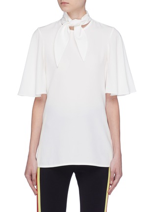 Main View - Click To Enlarge - ELLERY - 'Salvador' scarf neck bell sleeve top