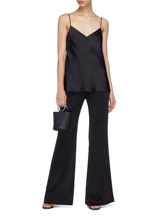 Figure View - Click To Enlarge - GALVAN LONDON - Flared satin pants