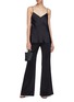 Figure View - Click To Enlarge - GALVAN LONDON - Flared satin pants