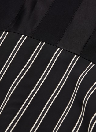  - ESTEBAN CORTAZAR - Stripe ruffle tie cutout back high-low dress