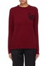 Main View - Click To Enlarge - ADAPTATION - 'LA' slogan intarsia cashmere sweater