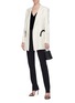 Figure View - Click To Enlarge - BLAZÉ MILANO - 'Espoir' ruffle pocket double breasted wool everyday blazer