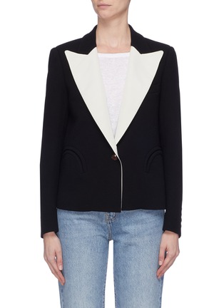 Main View - Click To Enlarge - BLAZÉ MILANO - 'Resolute Spencer' contrast peaked lapel blazer