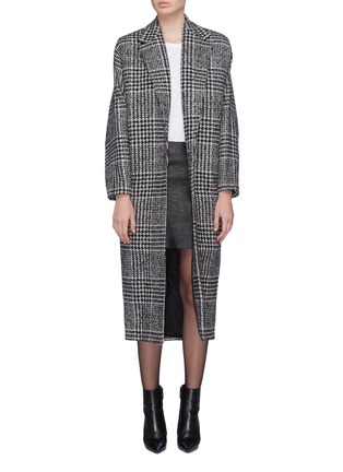 Main View - Click To Enlarge - CARMEN MARCH - Houndstooth check plaid open coat