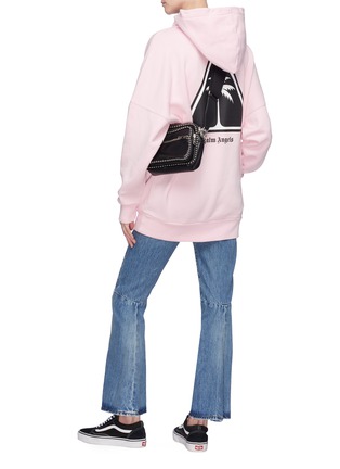 Figure View - Click To Enlarge - PALM ANGELS - Logo print oversized hoodie