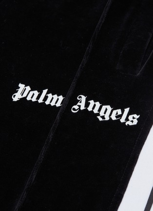  - PALM ANGELS - Stripe outseam velvet track pants