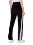 Back View - Click To Enlarge - PALM ANGELS - Stripe outseam velvet track pants