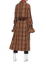 Back View - Click To Enlarge - ROKH - Long sleeve check plaid trench coat