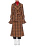 Main View - Click To Enlarge - ROKH - Long sleeve check plaid trench coat