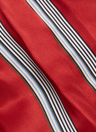  - ROKSANDA - Stripe pleated open back silk satin dress