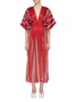 Main View - Click To Enlarge - ROKSANDA - Stripe pleated open back silk satin dress