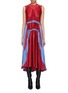 Main View - Click To Enlarge - ROKSANDA - Drawcord ruched colourblock silk sleeveless dress