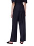 Back View - Click To Enlarge - MS MIN - Belted wool-silk twill wide leg pants