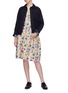 Figure View - Click To Enlarge - MS MIN - Floral print jacquard dress