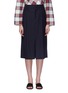 Main View - Click To Enlarge - MS MIN - Pleated split hem wool-silk suiting skirt