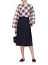 Figure View - Click To Enlarge - MS MIN - Pleated split hem wool-silk suiting skirt