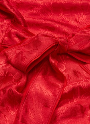  - MS MIN - Floral jacquard silk mock wrap dress