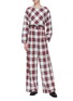 Figure View - Click To Enlarge - MS MIN - Belted tartan plaid wide leg pants