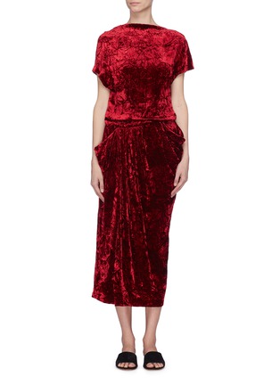 Main View - Click To Enlarge - MS MIN - Drape crushed velvet dress