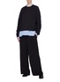 Figure View - Click To Enlarge - MS MIN - Dropped shoulder twill sweatshirt
