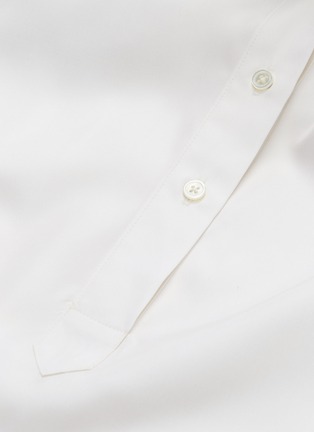 Detail View - Click To Enlarge - MS MIN - Mandarin collar silk shirt dress