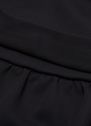 Detail View - Click To Enlarge - MS MIN - Belted pleated back wool dress