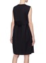 Back View - Click To Enlarge - MS MIN - Belted pleated back wool dress