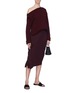 Figure View - Click To Enlarge - MS MIN - Drape outseam wool skirt