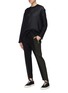 Figure View - Click To Enlarge - SONG FOR THE MUTE - Colourblock wool twill stirrup track pants