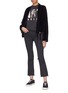 Figure View - Click To Enlarge - SONG FOR THE MUTE - Belted velvet kimono bomber jacket