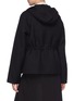 Back View - Click To Enlarge - MS MIN - Drawstring waist hooded wool twill jacket