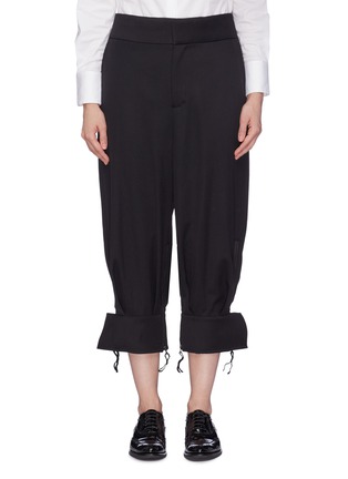 Main View - Click To Enlarge - MS MIN - Zip folded cuff wool twill pants