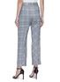 Back View - Click To Enlarge - SELF-PORTRAIT - Belted curved inseam check plaid pants