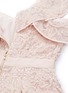 Detail View - Click To Enlarge - SELF-PORTRAIT - Asymmetric ruffle one-shoulder floral mesh lace dress