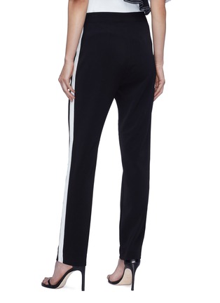 Back View - Click To Enlarge - SELF-PORTRAIT - Stripe outseam crepe pants