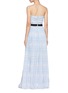 Back View - Click To Enlarge - SELF-PORTRAIT - Pleated broderie crepe strapless dress