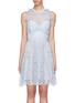 Main View - Click To Enlarge - SELF-PORTRAIT - Sweetheart halterneck guipure lace dress