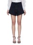 Main View - Click To Enlarge - SELF-PORTRAIT - Lace-up flared canvas shorts