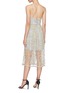 Back View - Click To Enlarge - SELF-PORTRAIT - Chain trim floral embroidered layered mesh dress