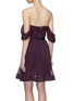 Back View - Click To Enlarge - SELF-PORTRAIT - Cutout plumetis off-shoulder dress