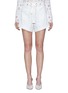 Main View - Click To Enlarge - SELF-PORTRAIT - Lace-up flared canvas shorts