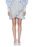 Main View - Click To Enlarge - SELF-PORTRAIT - Ruffle floral embroidered mesh skirt