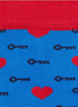 Detail View - Click To Enlarge - HAPPY SOCKS - Key to My Heart socks