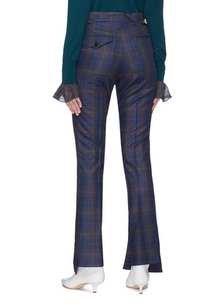 Back View - Click To Enlarge - TOGA ARCHIVES - Staggered cuff check plaid wool pants