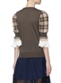 Back View - Click To Enlarge - TOGA ARCHIVES - Tulle cuff colourblock tartan plaid sweater