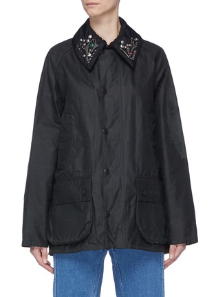 Main View - Click To Enlarge - TOGA ARCHIVES - x Barbour 'Bedale' embellished slogan embroidered jacket