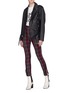 Figure View - Click To Enlarge - TOGA ARCHIVES - Lace-up leather biker jacket
