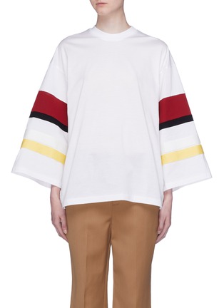Main View - Click To Enlarge - TOGA ARCHIVES - Colourblock stripe wide sleeve T-shirt
